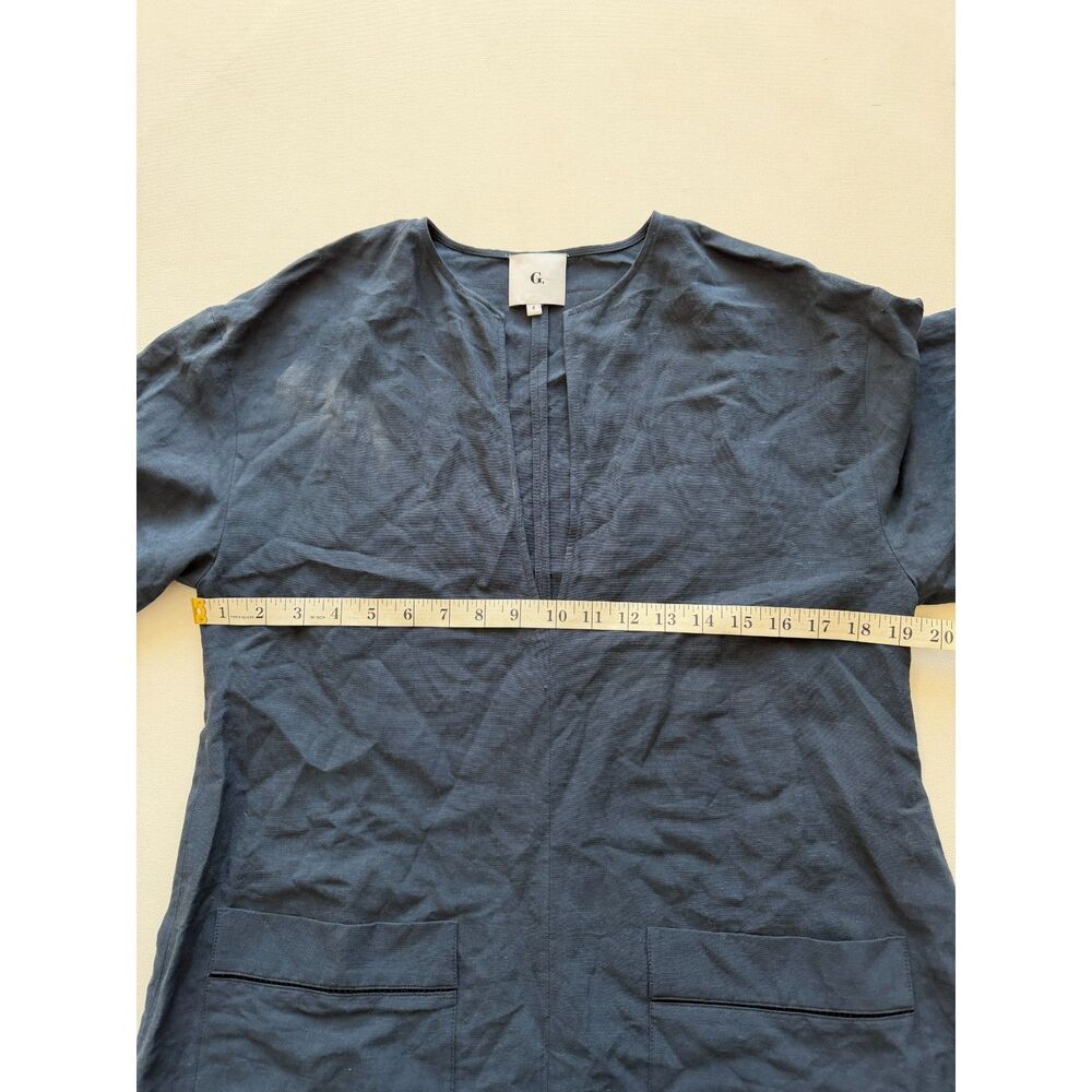 G. Label by Goop Mini Caftan Dress in Navy size 4 - Picture 8 of 9